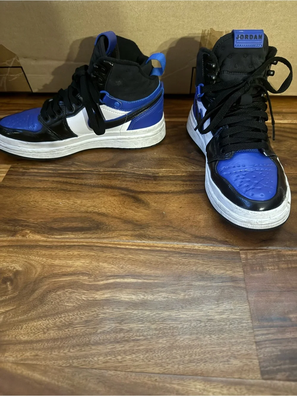 Nike High-Top Sneakers in Black/White/Royal Blue